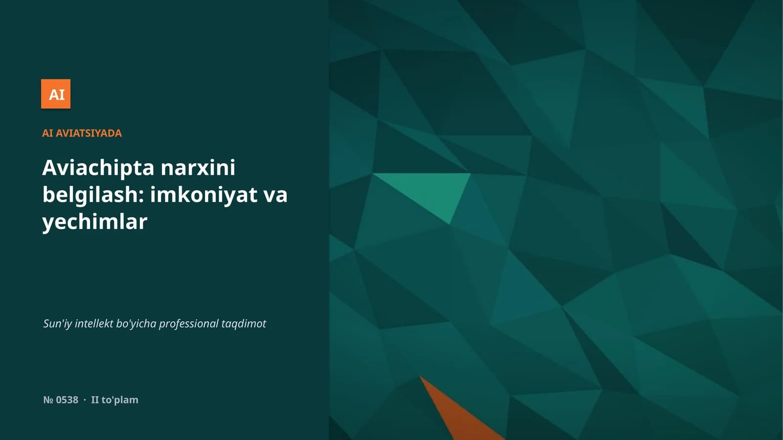 Aviachipta narxini belgilash: imkoniyat va yechimlar