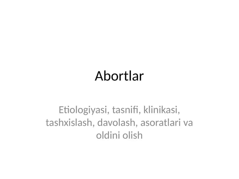 Abortlar
