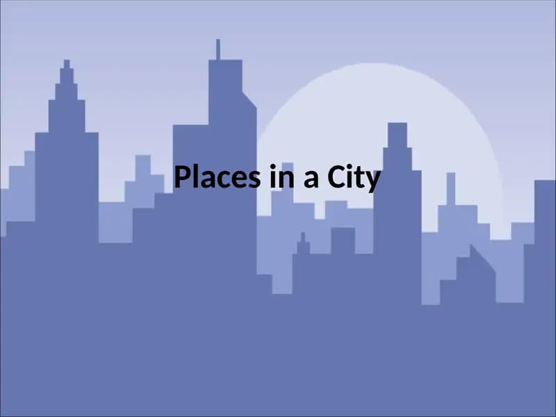 Places in a City
