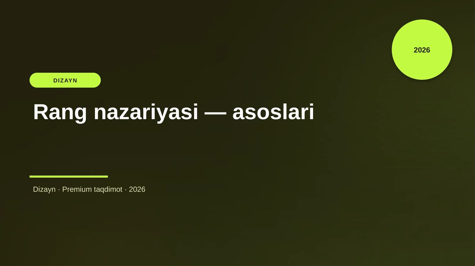 Rang nazariyasi — asoslari