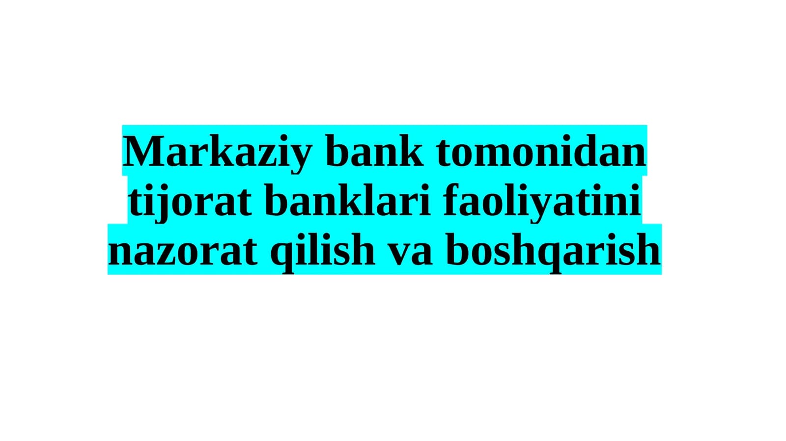 Markaziy bankning mol-mulki