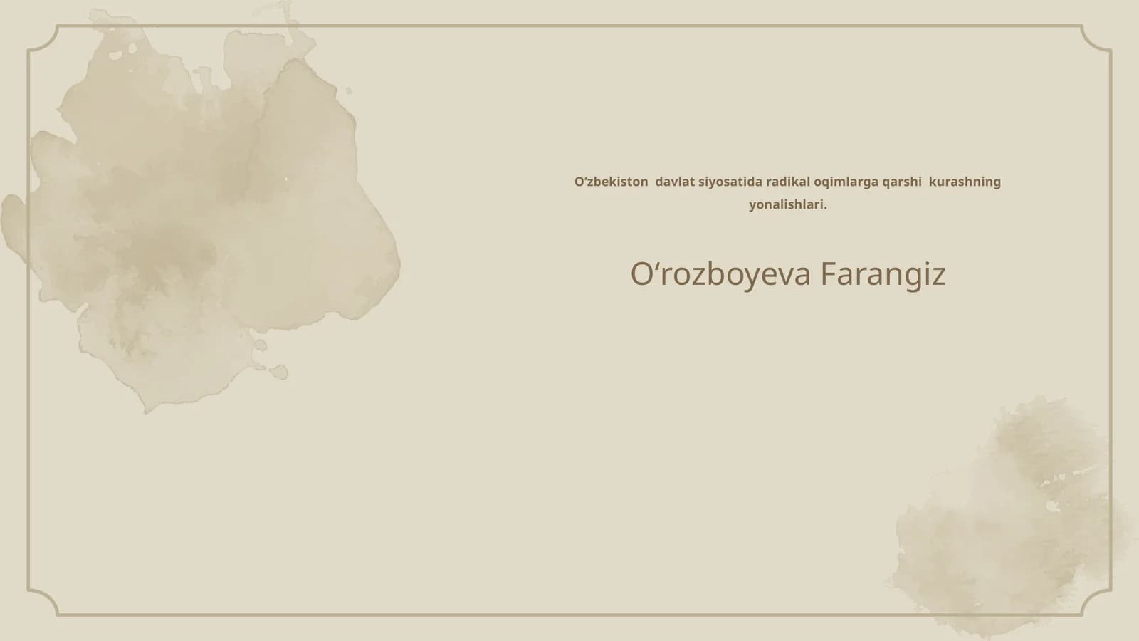 Oʻzbekiston davlat siyosatida radikal oqimlarga qarshi kurashning yonalishlari