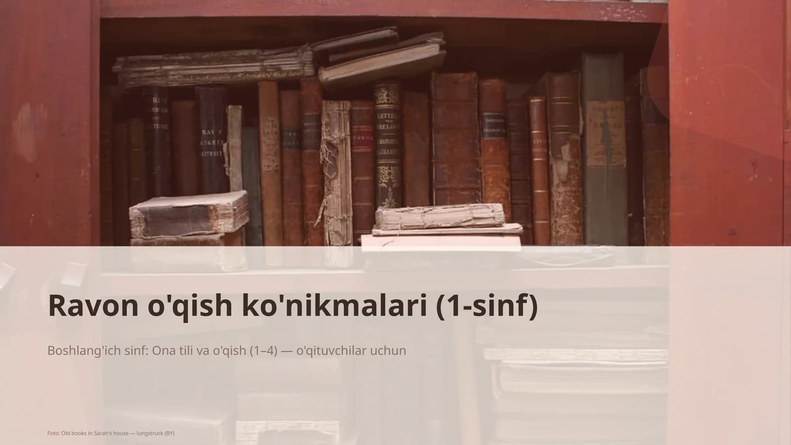 Ravon o'qish ko'nikmalari (1-sinf)