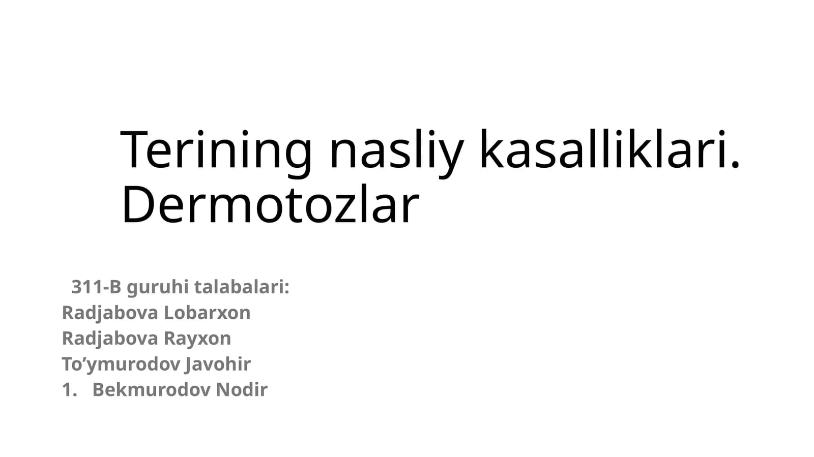 Teri irsiy kasalliklari