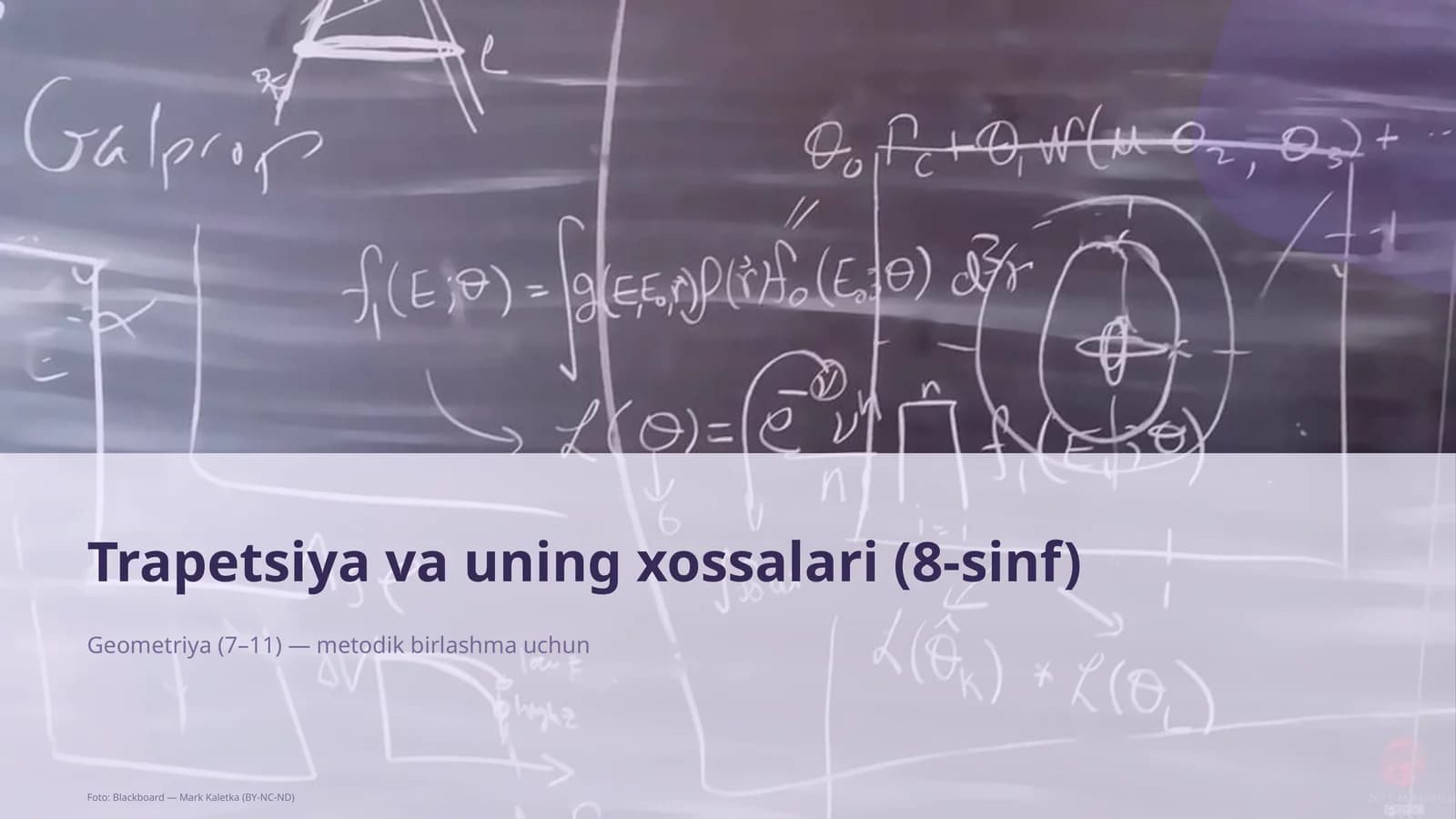 Trapetsiya va uning xossalari (8-sinf)