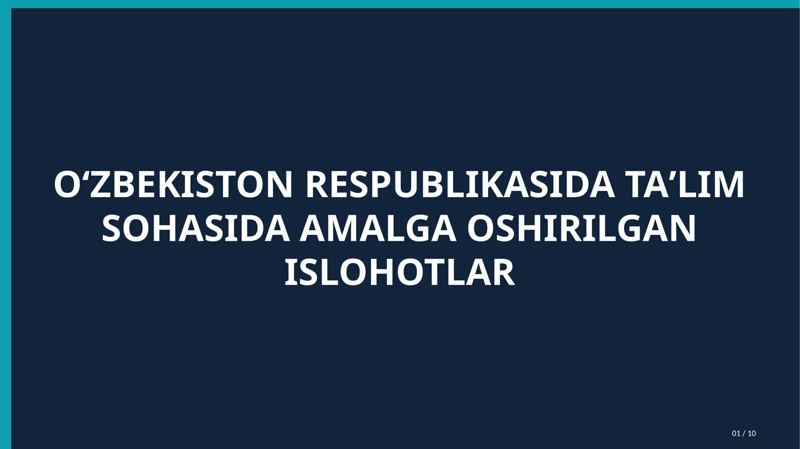 Mustaqillikdan keyingi taʼlim tizimining huquqiy asoslari