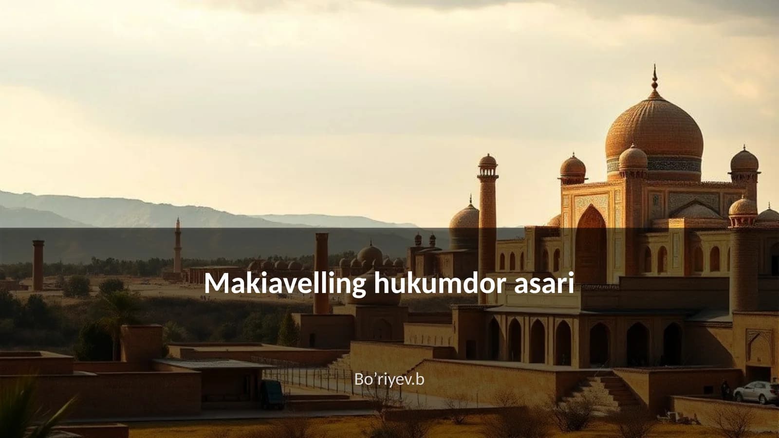 Makiavelling hukumdor asari