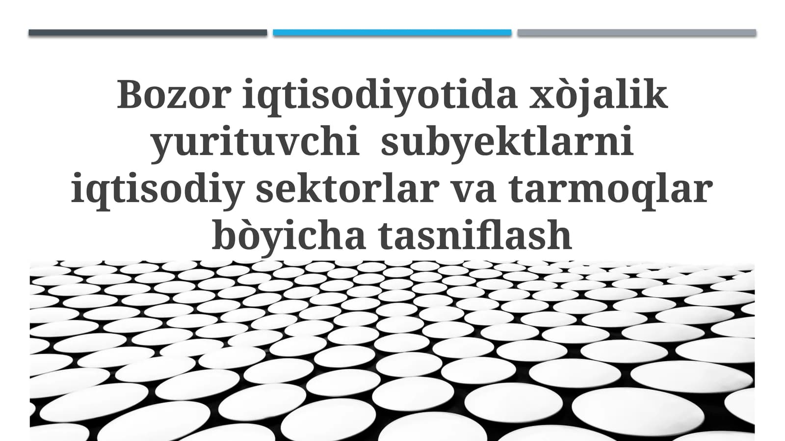 Bozor iqtisodiyoti va subyektlar mohiyati