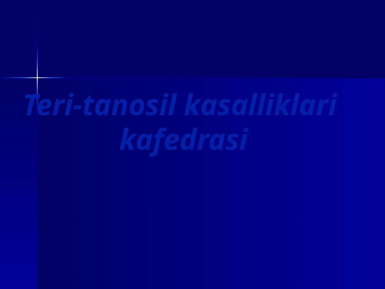 Teri-tanosil kasalliklari