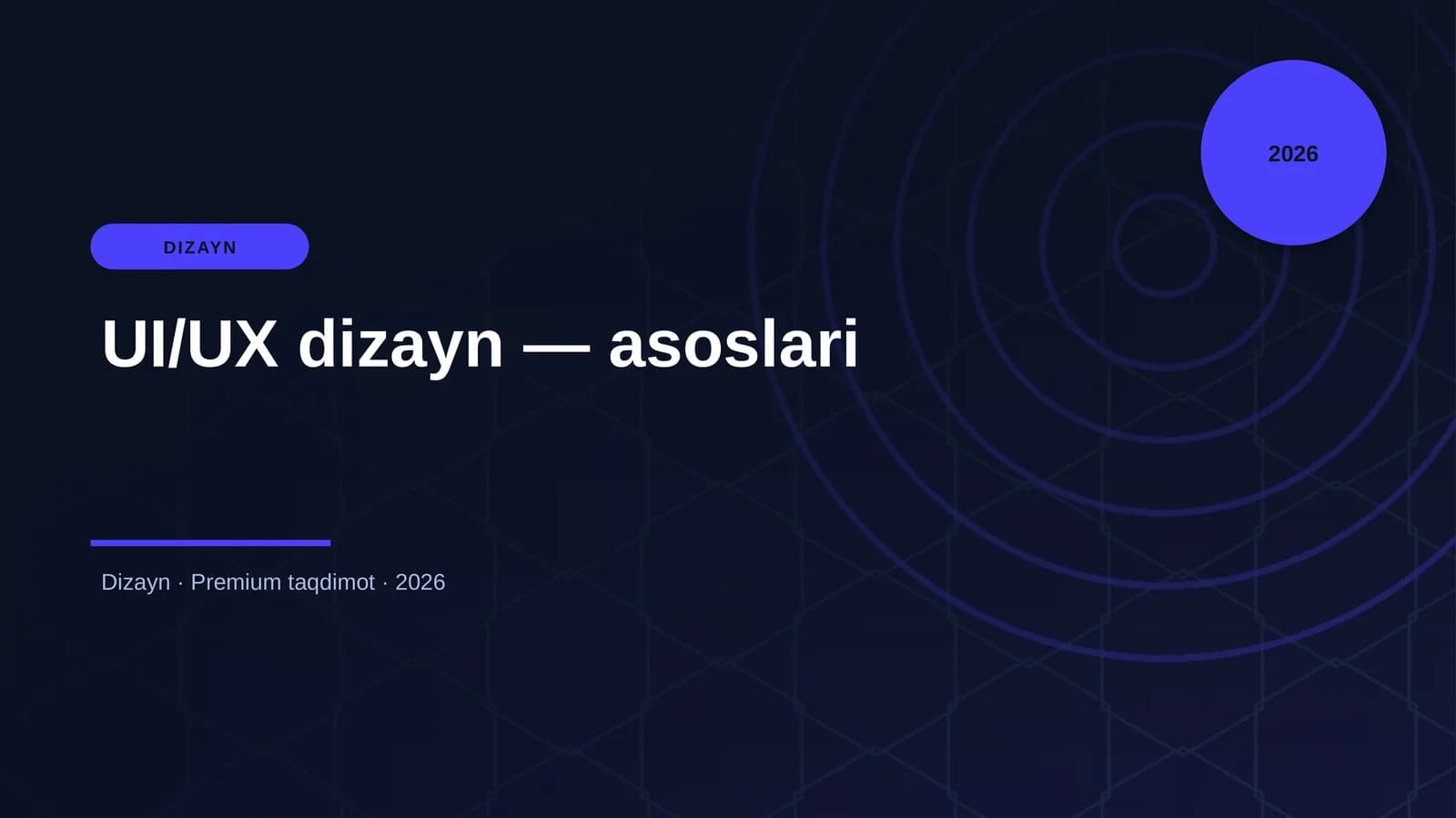 UI/UX dizayn — asoslari