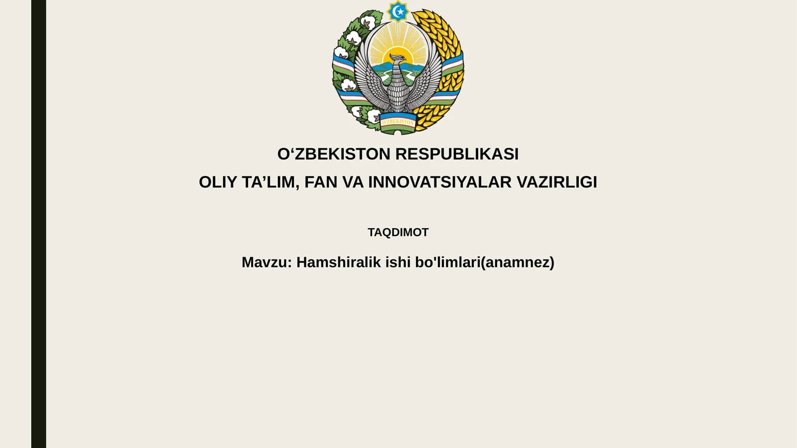 Hamshiralik ishlar(anamnez)