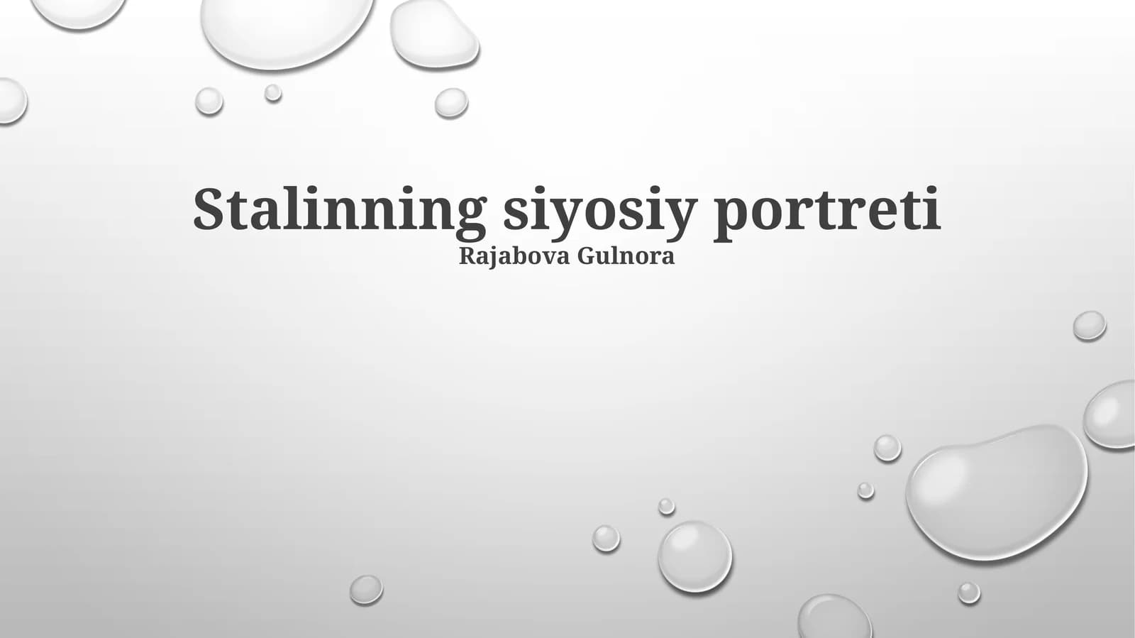 Stalinning siyosiy portreti