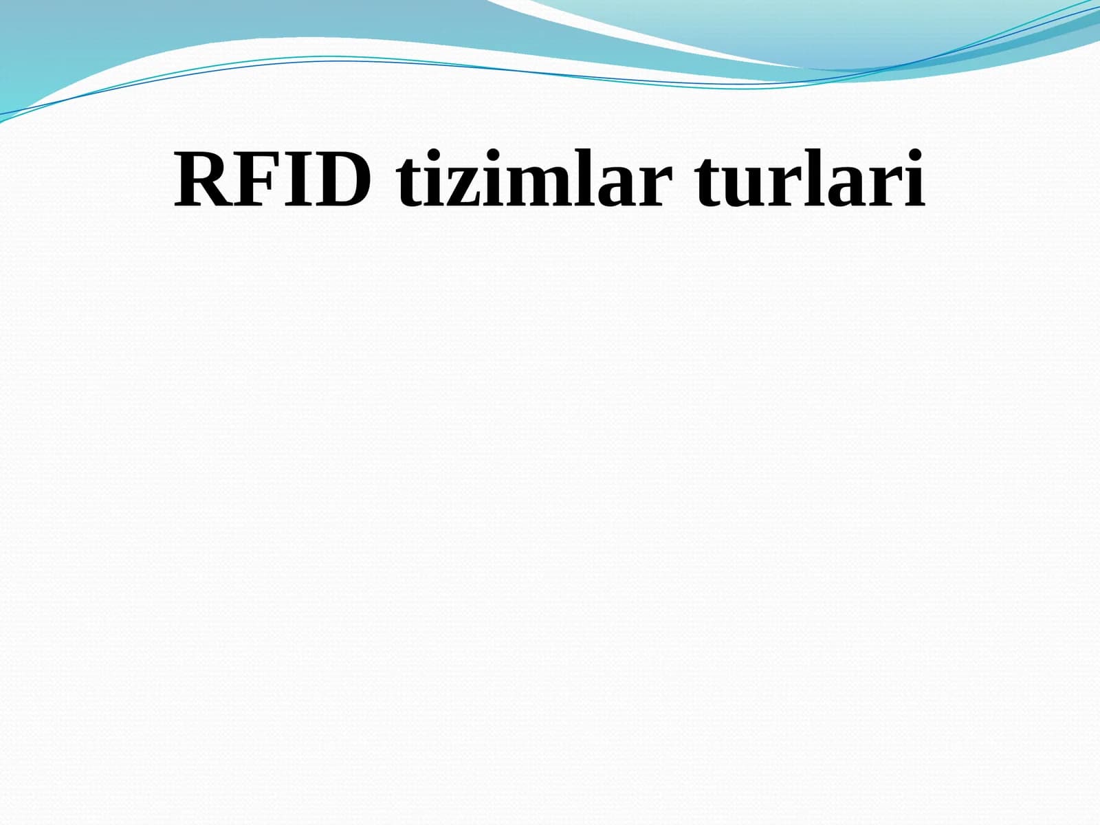 RFID tizimlari