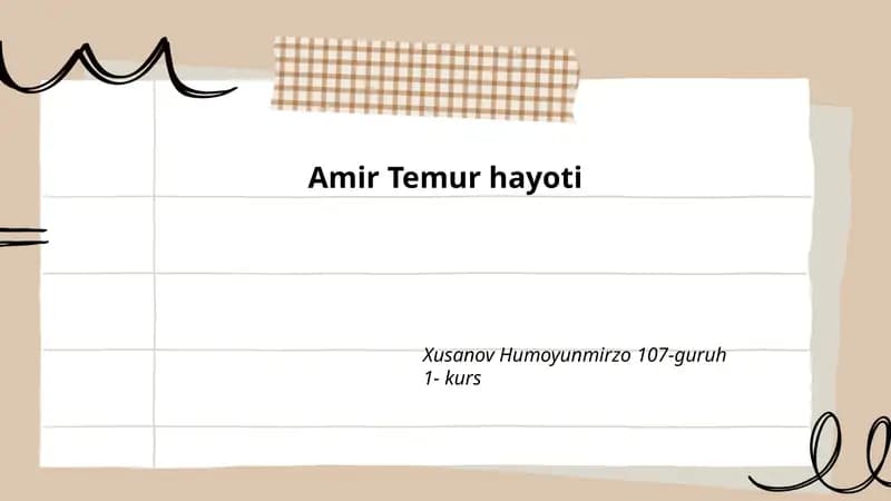 Amir Temur hayoti
