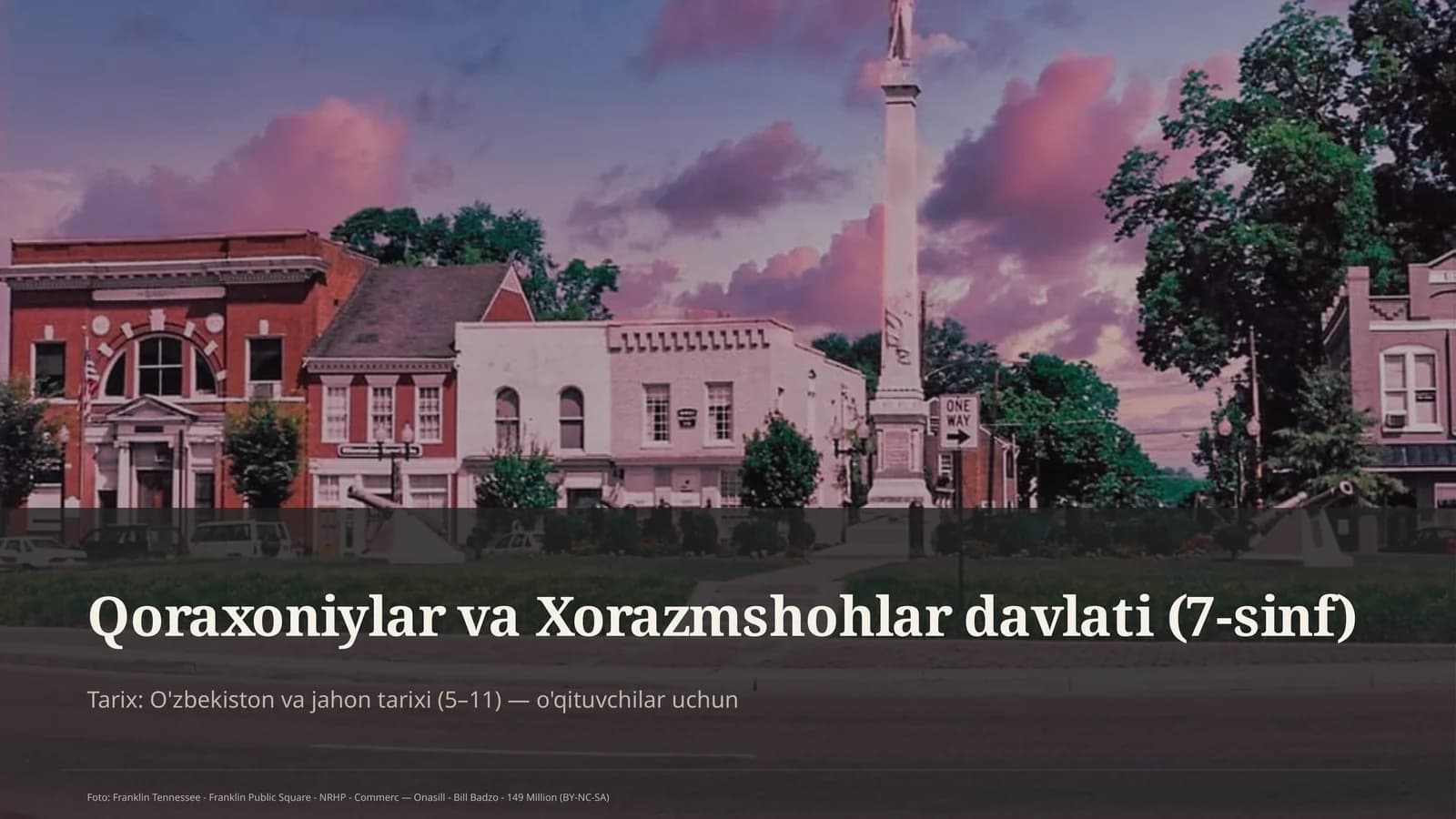Qoraxoniylar va Xorazmshohlar davlati (7-sinf)