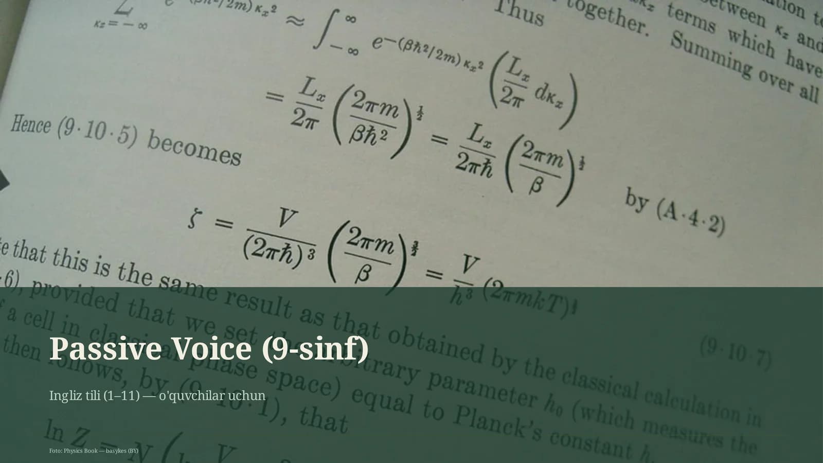 Passive Voice (9-sinf)