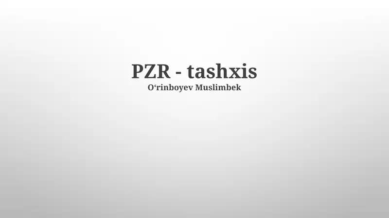 PZR - tashxis