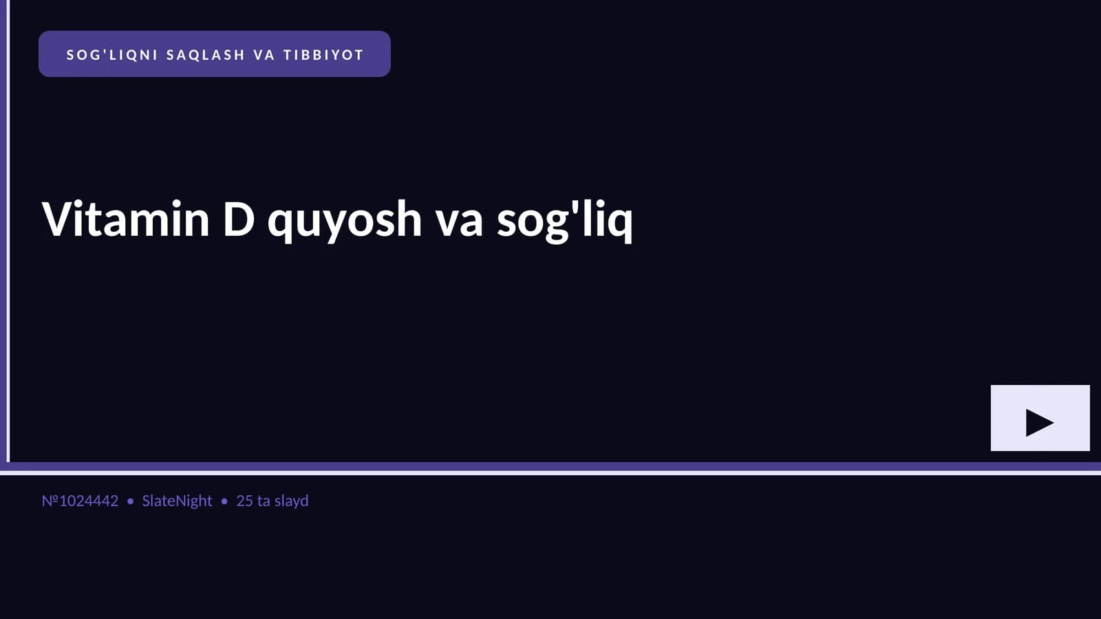 Vitamin D quyosh va sog'liq