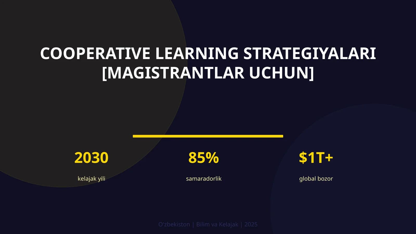 Cooperative learning strategiyalari [magistrantlar uchun]