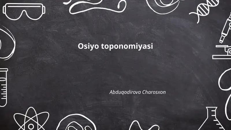 Osiyo toponomiyasi