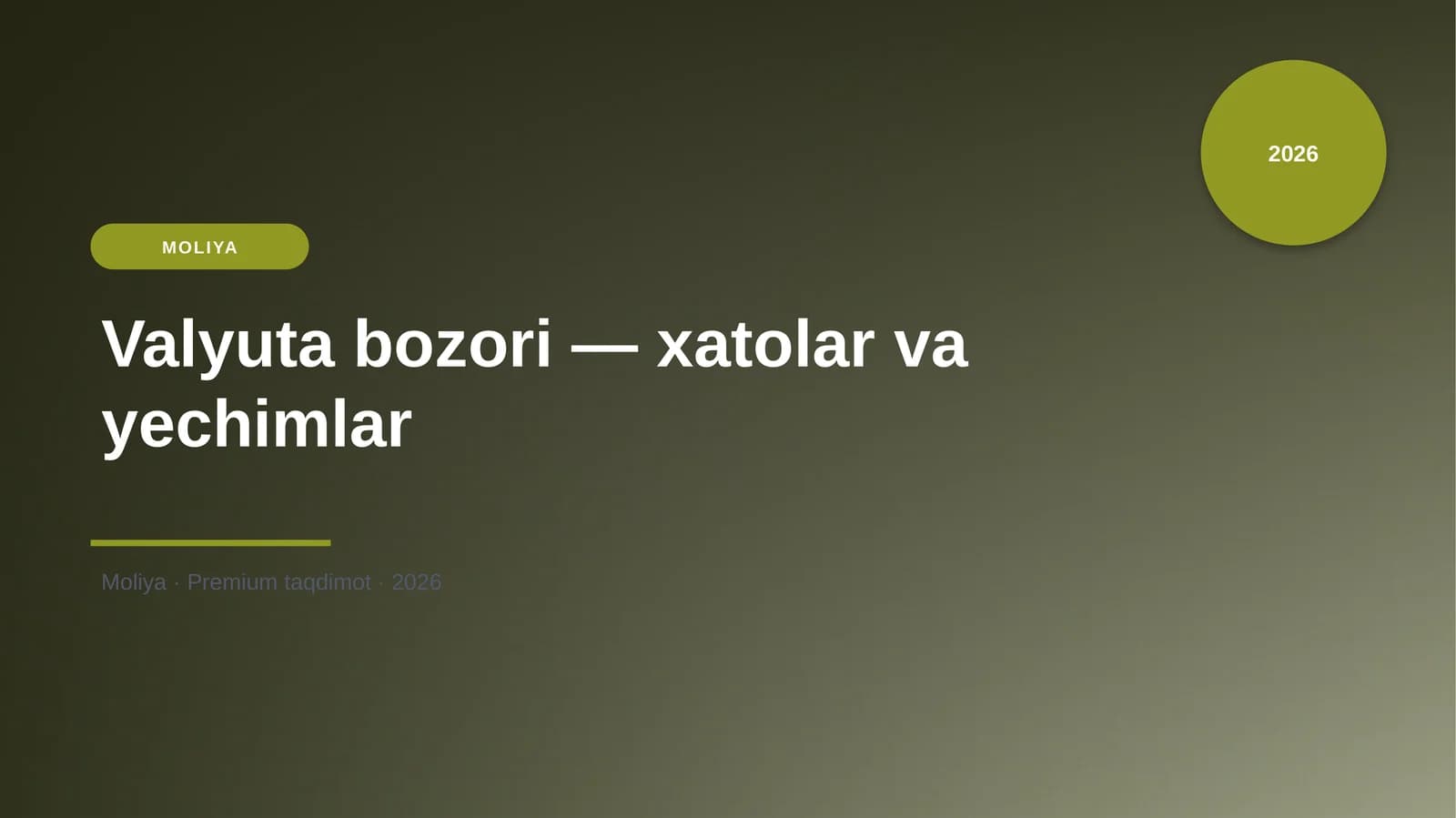 Valyuta bozori — xatolar va yechimlar
