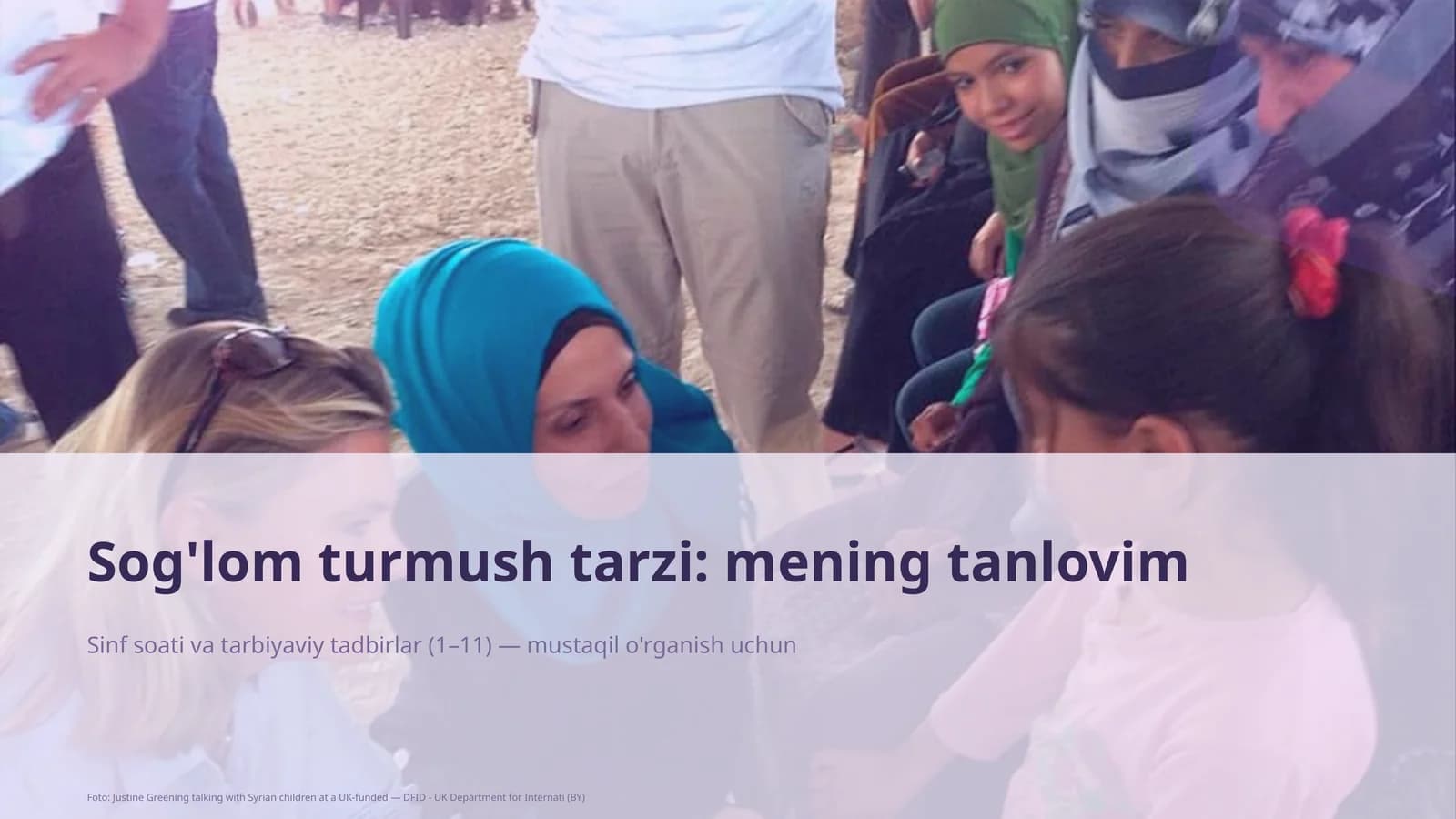 Sog'lom turmush tarzi: mening tanlovim