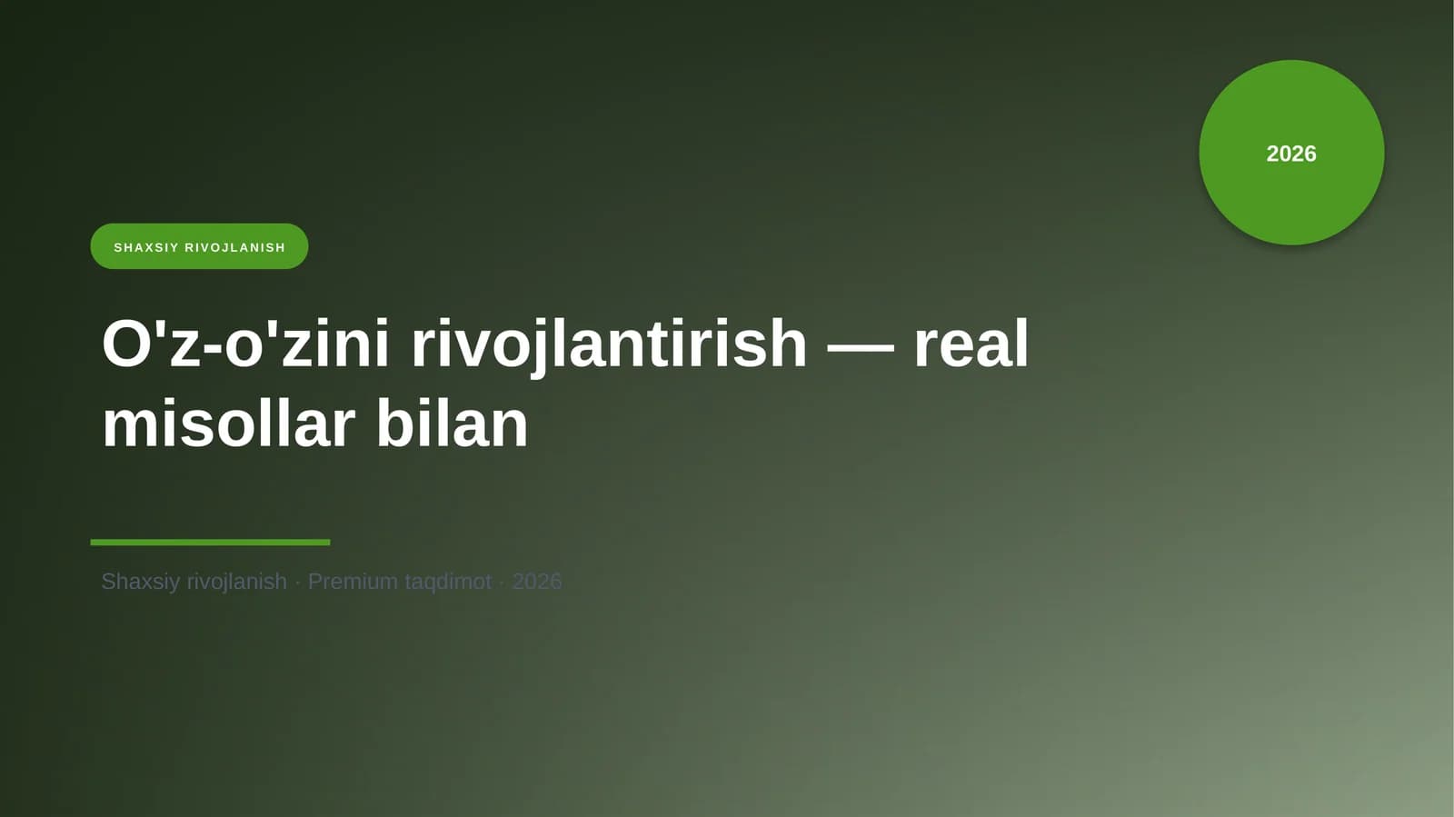 O'z-o'zini rivojlantirish