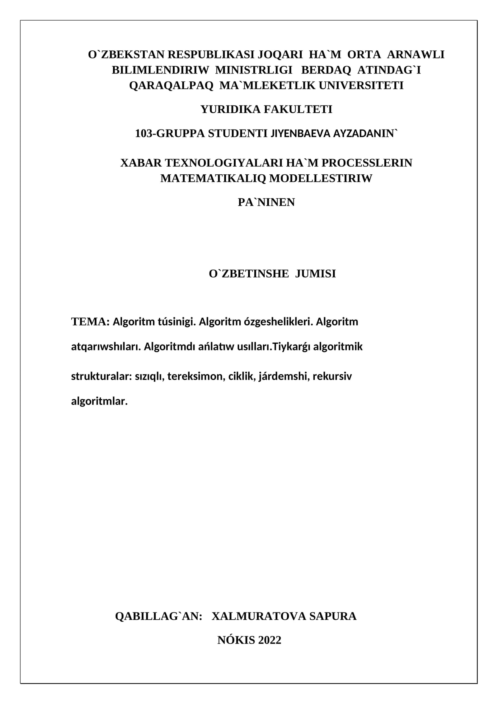 Algoritmik strukturalar