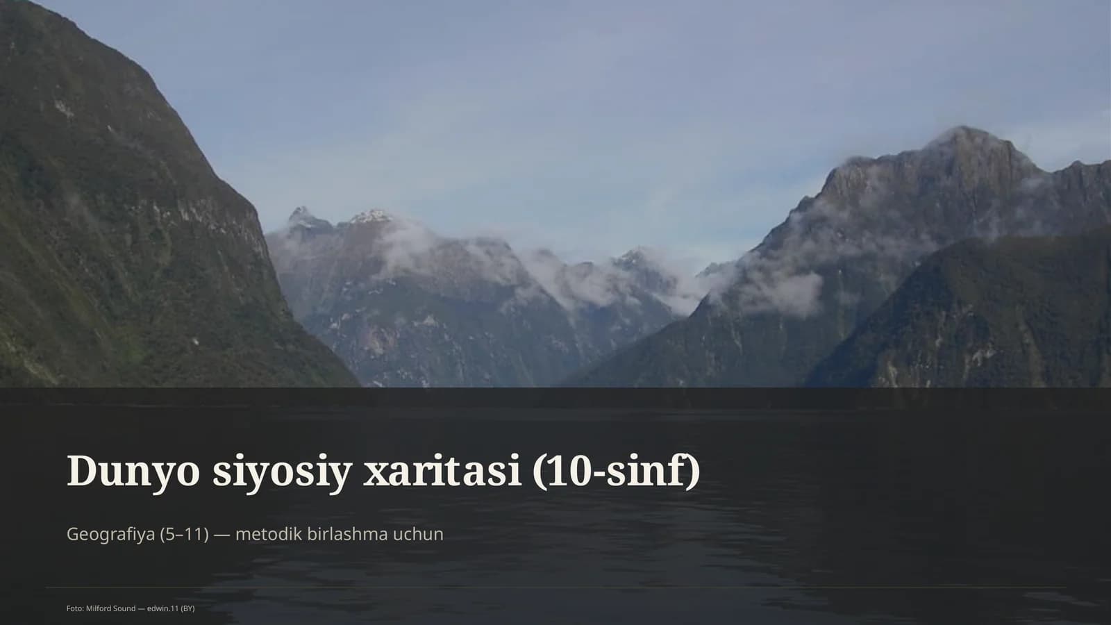 Dunyo siyosiy xaritasi (10-sinf)