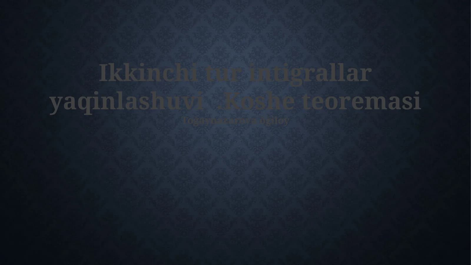 Ko'sh teoremasi