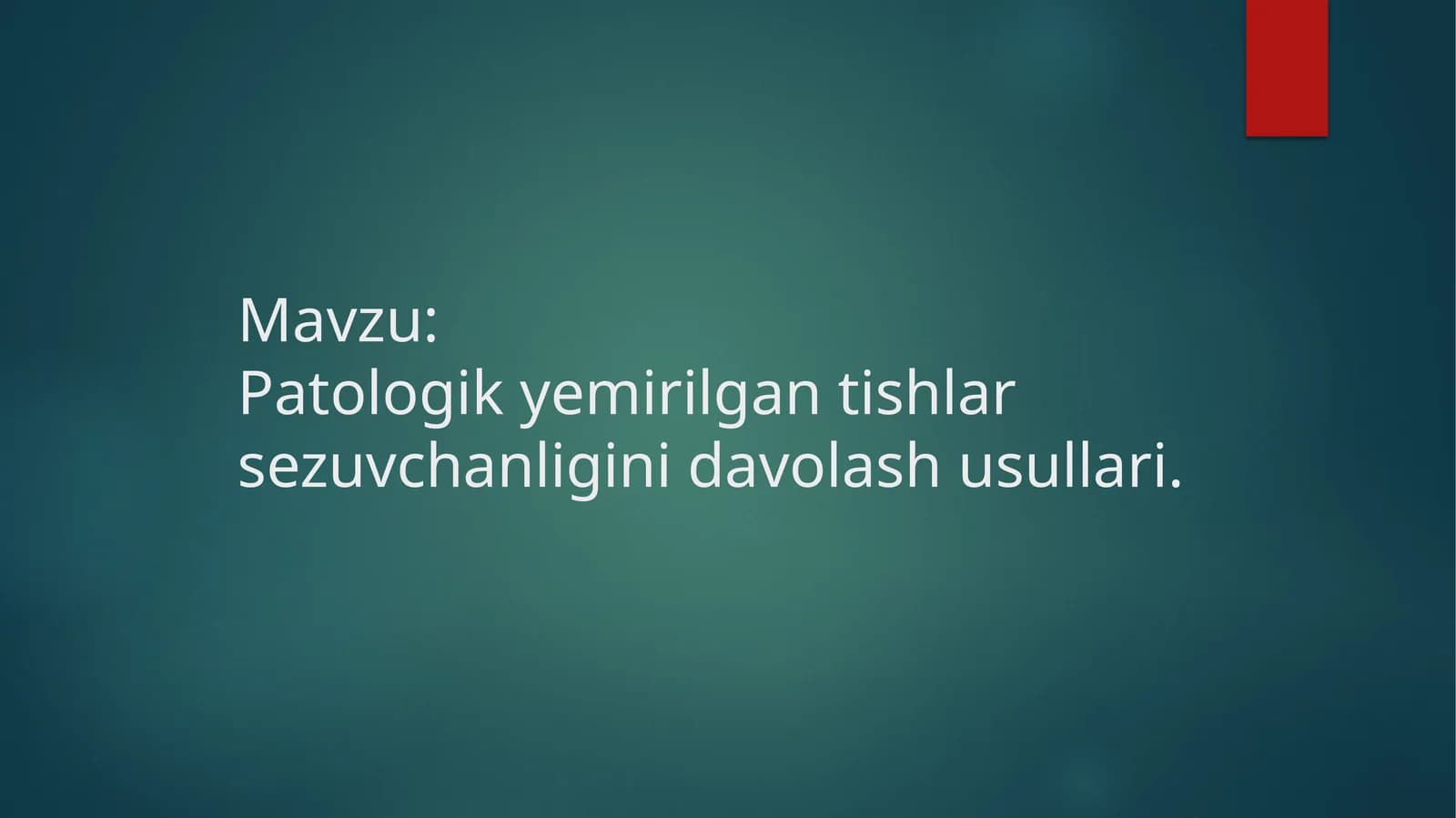 Patologik yemirilgan tishlar sezuvchanligini davolash usullari