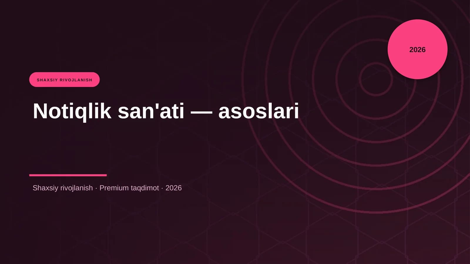 Notiqlik san'ati — asoslari