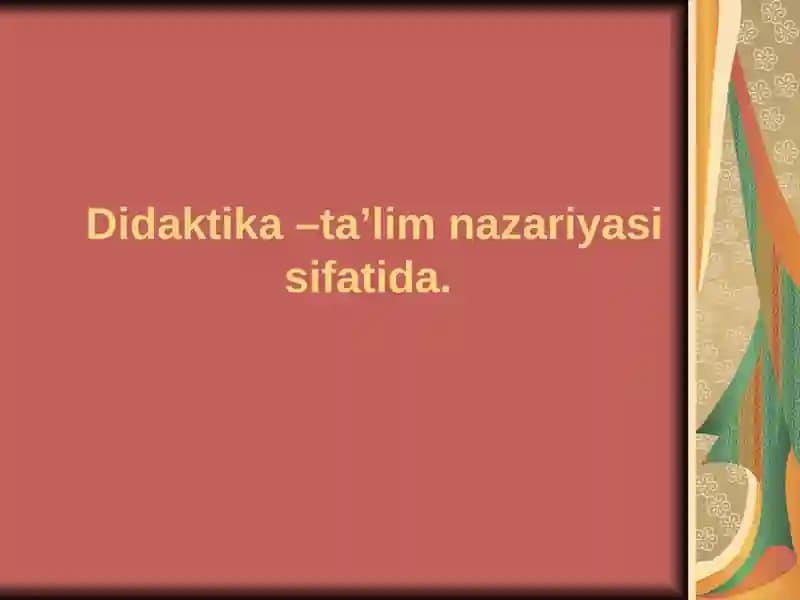Didaktika