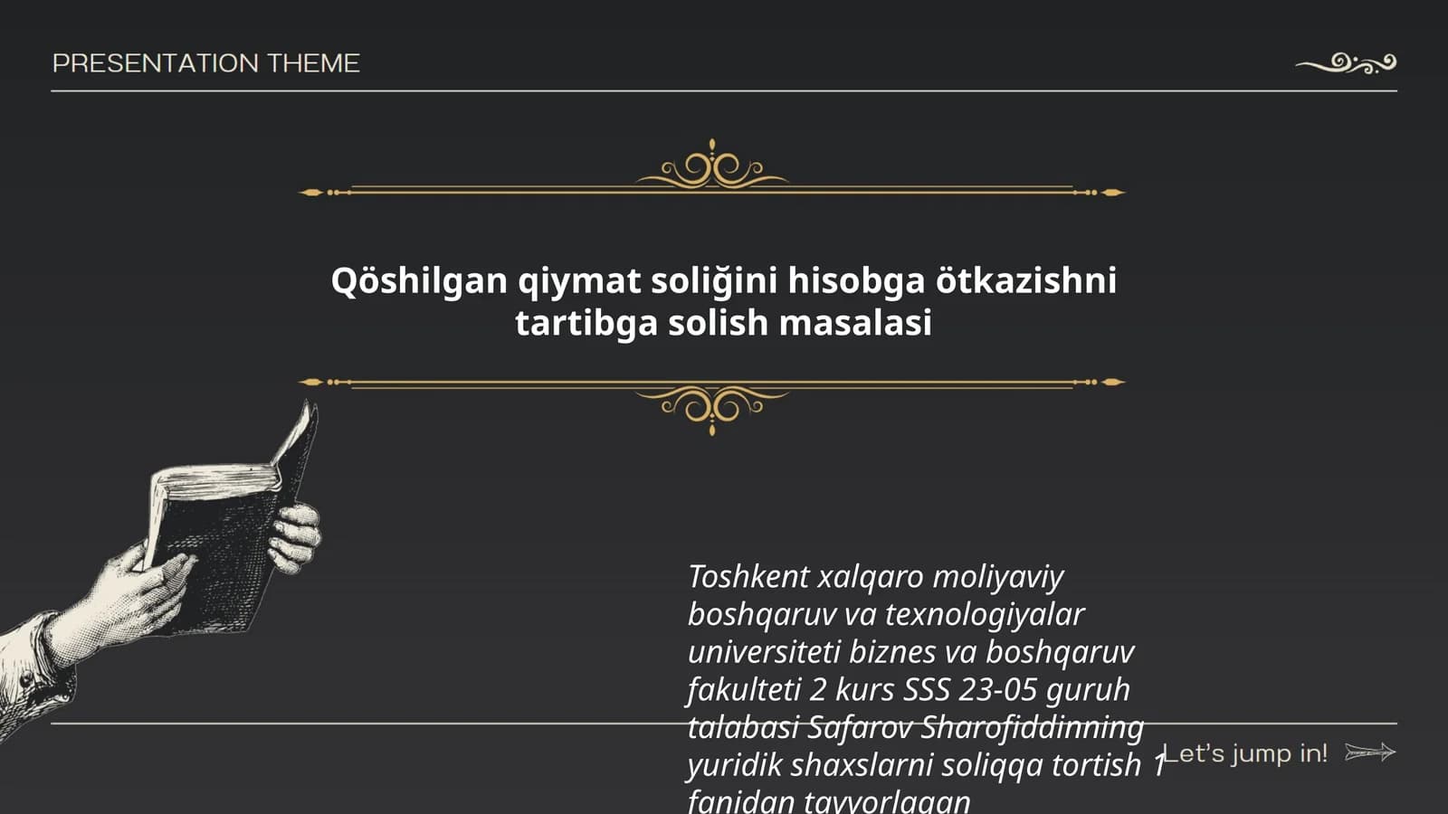 Qöshilgan qiymat soliğini hisobga ötkazishni tartibga solish masalasi