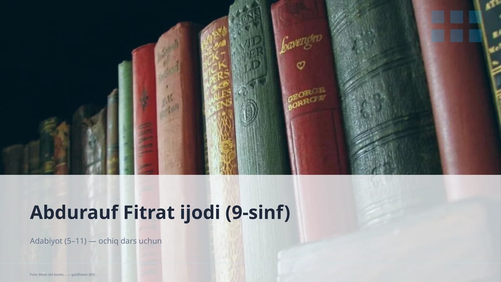 Abdurauf Fitrat ijodi (9-sinf)
