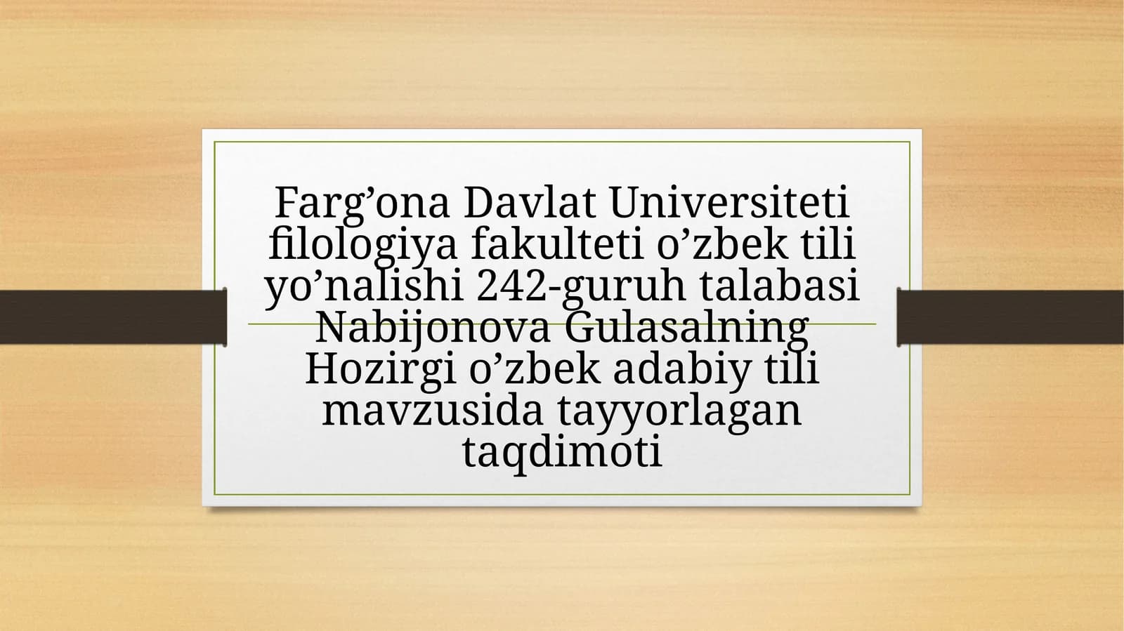 Mavzu: Morfemalarning shakl va ma'nosi bo'yicha qo'riq turlari
