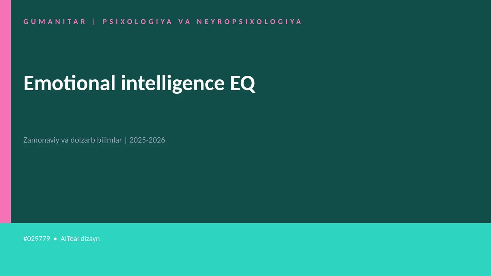 Emotional intelligence EQ