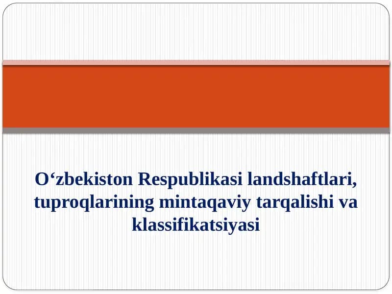 O‘zbekiston Respublikasi landshaftlari