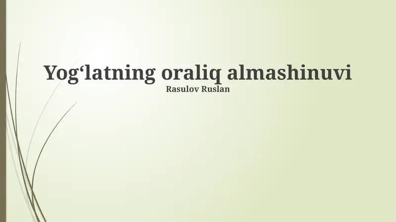 Oraliq metabolizm