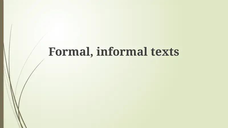Formal vs. Informal: Key Distinctions