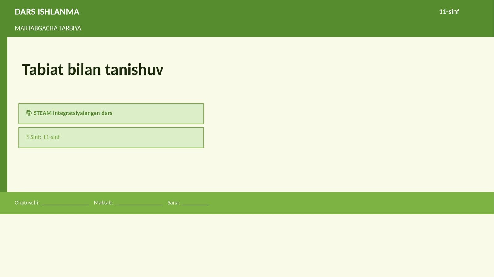 Tabiat bilan tanishuv