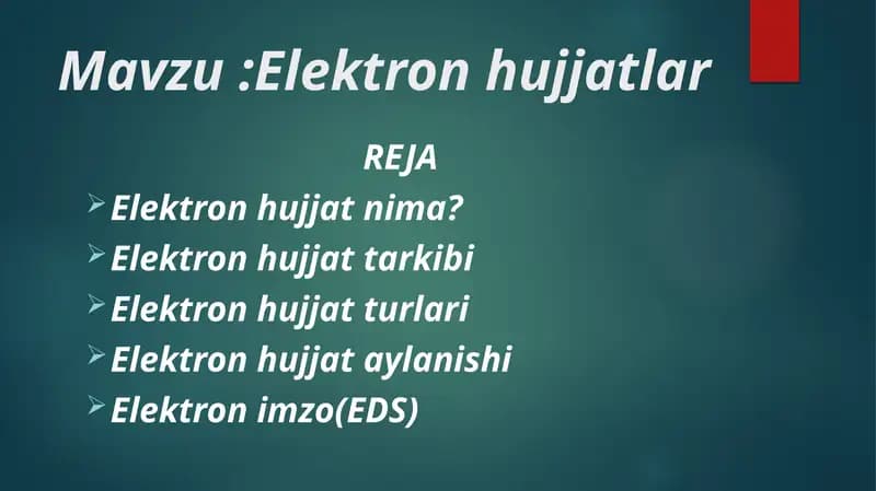 Elektron hujjatlar