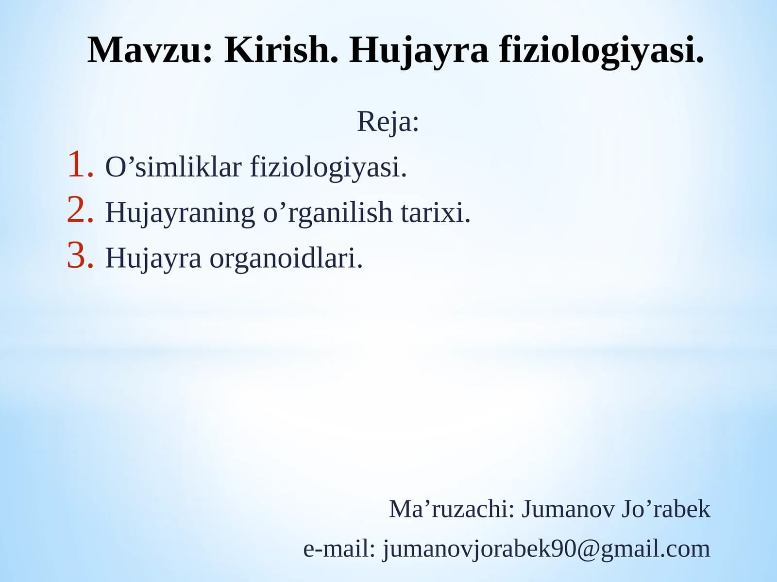 O’simliklarfiziologiyasi