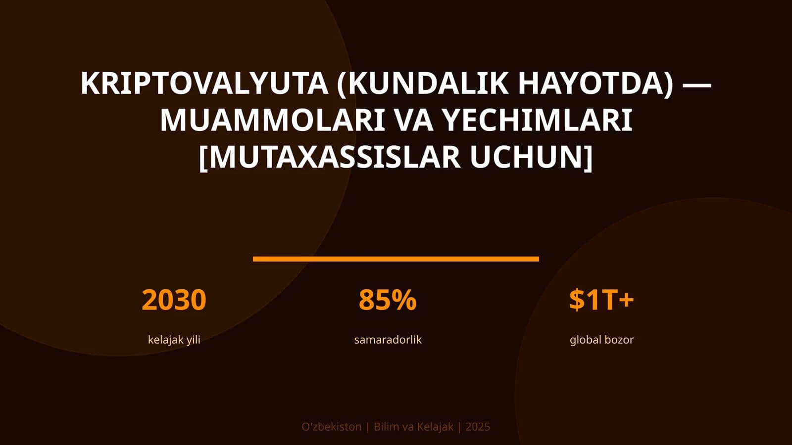Kriptovalyuta (kundalik hayotda) — muammolari va yechimlari [mutaxassislar uchun]