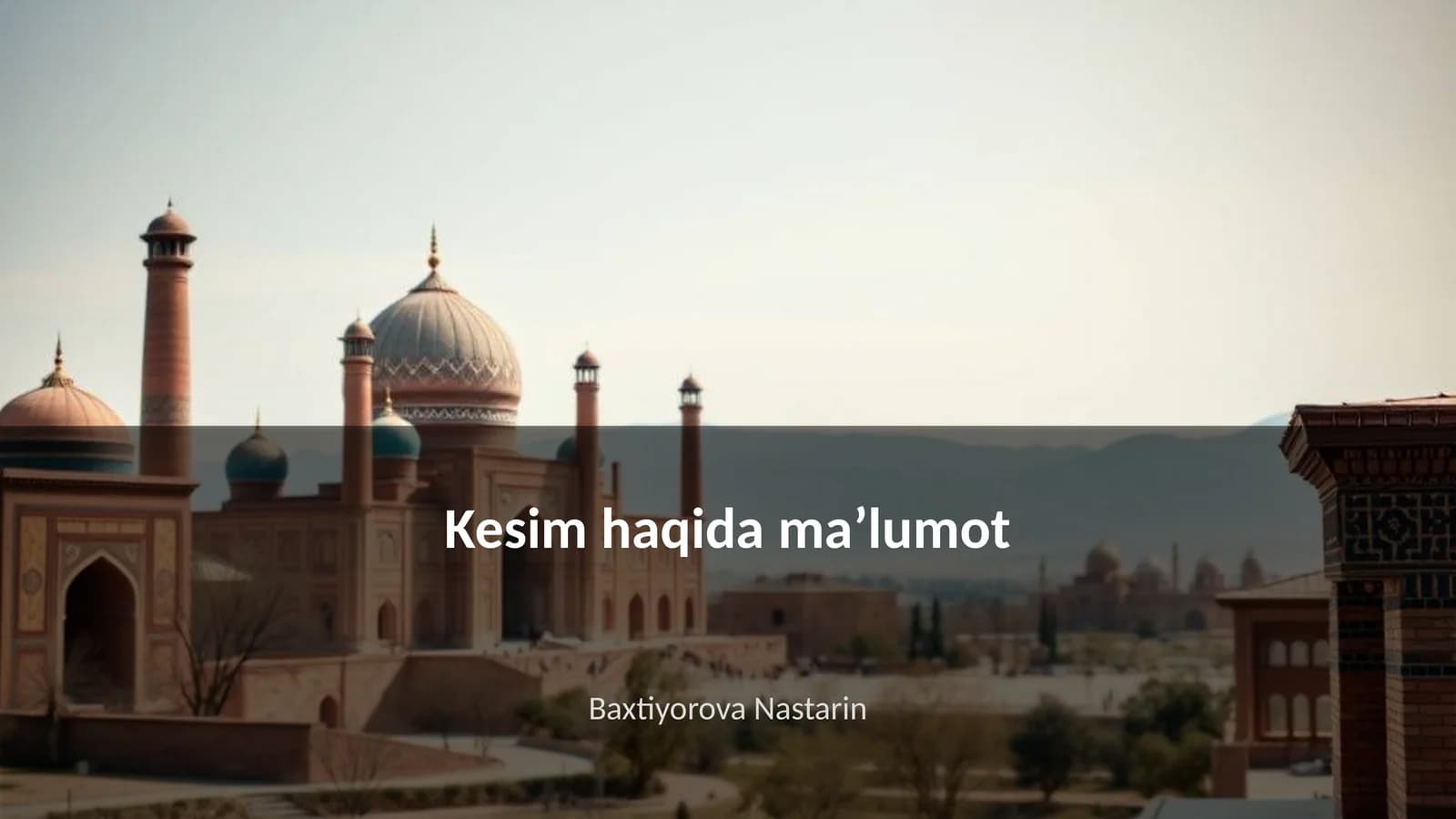 Kesim haqida maʼlumot
