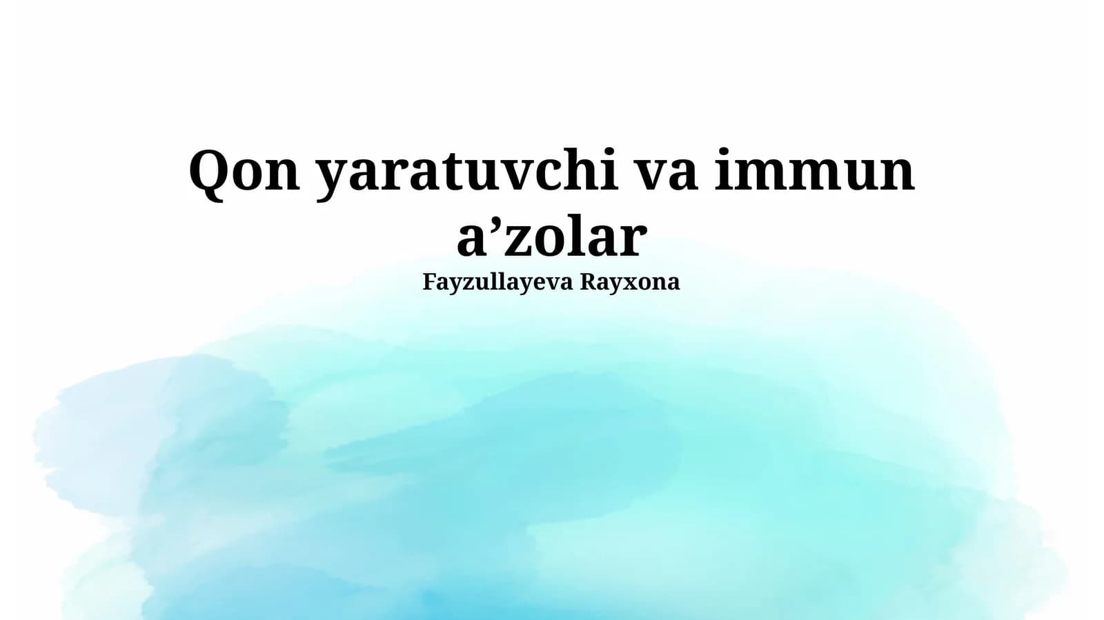 Suyak ko'migi va immun tizimi organlari