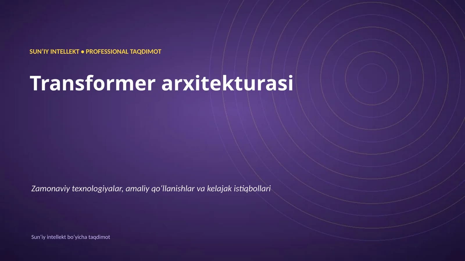 Transformer arxitekturasi