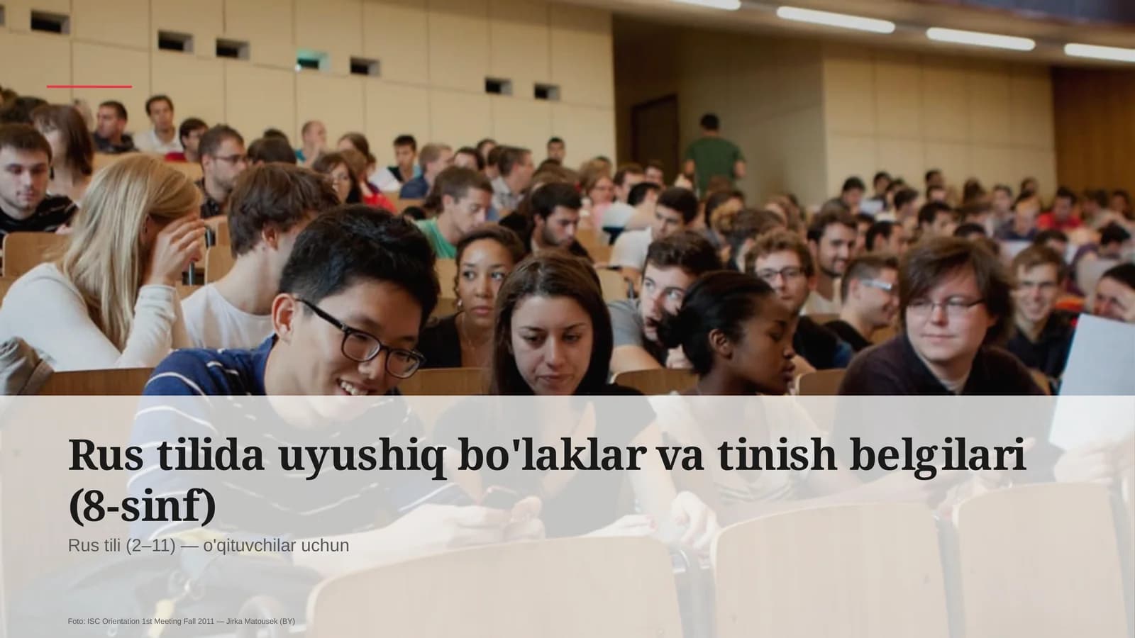 Rus tilida uyushiq bo'laklar va tinish belgilari (8-sinf)