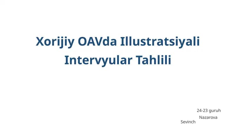 Illustratsiyali Intervyular Tahlili