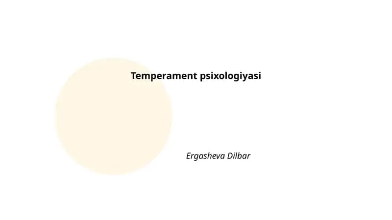 Temperament psixologiyasi